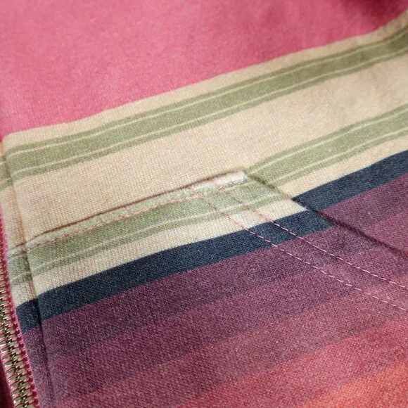 Aviator Nation Serape Bolt Striped Hoodie Womens XS Made In USA Faded Multicolor - Picture 4 of 12